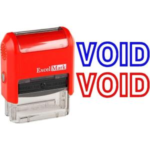 imageExcelMark Void  SelfInking TwoColor Rubber Office Stamp  Red and Blue Ink