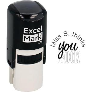 imageExcelMark You Rock  Custom Round SelfInking Teacher Stamp