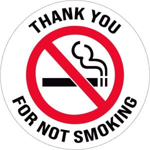 imageNo Smoking Floor Decal NO Smoking 15Thank You for Not Smoking