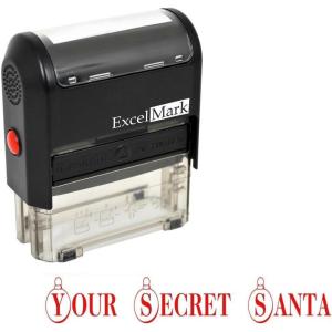 imageSecret Santa Rubber Stamp A1539  Red Ink