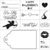 imageExcelMark Valentines Day  Engraved Wood Rubber Stamp Gift Set  12 Pieces