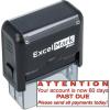 imageExcelMark Attention 60 Days Past Due  Self Inking Bill Collection Stamp in Red Ink