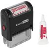 imageExcelMark Entered Self Inking Rubber Stamp  Red Ink 42A1539WEBR Stamp Plus 5cc Refill Ink