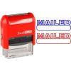 imageExcelMark MAILED  SelfInking TwoColor Rubber Office Stamp  Red and Blue Ink