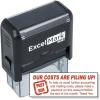 imageExcelMark Our Costs are Piling UP  Self Inking Bill Collection Stamp in Red Ink