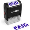 imageExcelMark Paid  SelfInking Rubber Stamp  Blue Ink A1539