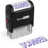imageExcelMark Scanned  SelfInking Rubber Stamp  Blue Ink A1539