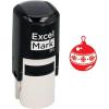 imageExcelMark SelfInking Christmas Rubber Stamp  Ornament  Red Ink