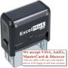 imageExcelMark WE Accept Credit Cards  Self Inking Bill Collection Stamp in Red Ink