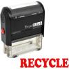 imageRecycle Self Inking Rubber Stamp  Red Ink