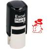 imageSelfInking Christmas Rubber Stamp  Snowman  Red Ink