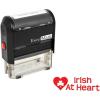 imageSt Patricks Day Rubber Stamp  Irish at Heart Stamp  Red Ink