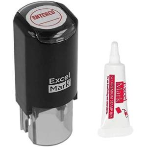 imageEntered  ExcelMark SelfInking Rubber Stamp  A17 Red Ink Stamp Plus 5cc Refill Ink