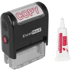 imageExcelMark A1539 Copy SelfInking Stamp with Reversible Pad Stamp Plus 5cc Refill Ink