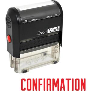 imageExcelMark Confirmation Self Inking Rubber Stamp  Red Ink A1539
