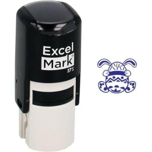 imageExcelMark Easter Rubber Stamp  Easter Bunny Stamp  Blue Ink