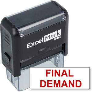 imageExcelMark Final Demand  Self Inking Bill Collection Stamp in Red Ink