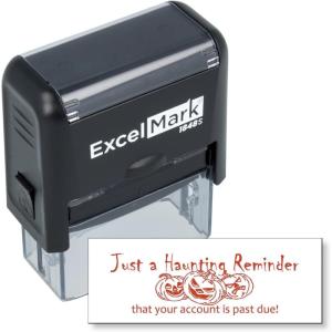 imageExcelMark Haunting Reminder  Self Inking Bill Collection Stamp in Red Ink