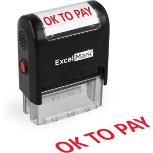 imageExcelMark OK to Pay  SelfInking Rubber Stamp  A1539 Red InkOkay to Pay