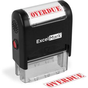imageExcelMark OVERDUE  Self Inking Bill Collection Stamp in Red Ink