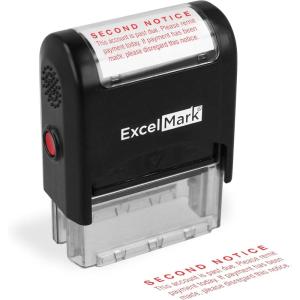 imageExcelMark Second Notice Past Due  Self Inking Bill Collection Stamp in Red Ink