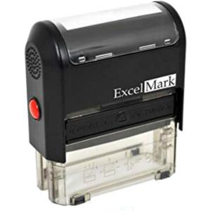 imageExcelMark SelfInking Christmas Rubber Stamp  Santa Signature  Red Ink