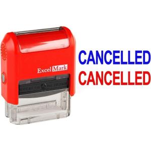 imageExcelMark SelfInking Rubber Office Stamp  Cancelled