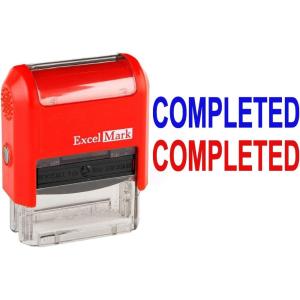 imageExcelMark SelfInking Rubber Office Stamp  Completed