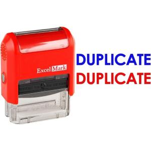 imageExcelMark SelfInking Rubber Office Stamp  Duplicate