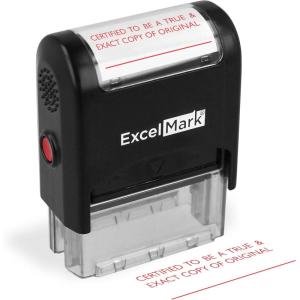 imageExcelMark SelfInking Rubber Stamp Certifed to be True amp Exact Copy of Original