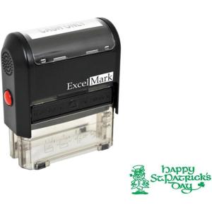 imageExcelMark St Patricks Day Rubber Stamp  Happy St Patricks Day Stamp  Green Ink
