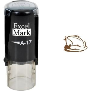 imageExcelMark Thanksgiving Rubber Stamp Turkey Stamp  Brown Ink