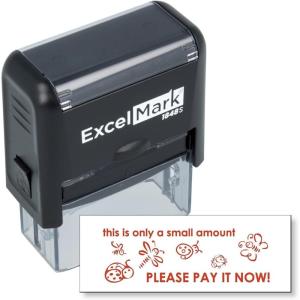 imageExcelMark This is ONLY A Small Amount  Self Inking Bill Collection Stamp in Red Ink