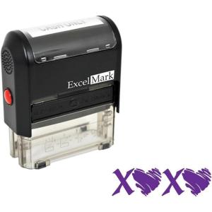 imageExcelMark Valentines Day Rubber Stamp  XOXO Stamp  Purple Ink