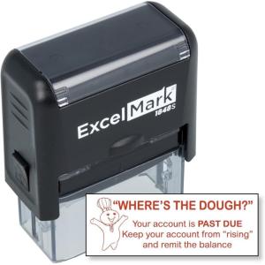 imageExcelMark Wheres The Dough  Self Inking Bill Collection Stamp in Red Ink