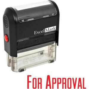 imageExcelMark for Approval Self Inking Rubber Stamp  Red Ink A1539