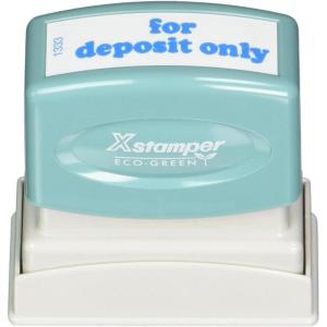 imageOneColor Title Message Stamp Void PreInkedReInkable RedFOR DEPOSIT ONLY