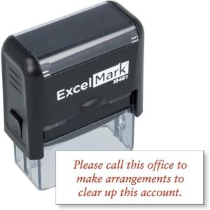 imagePlease Make Arrangements  Self Inking Bill Collection Stamp in Red Ink