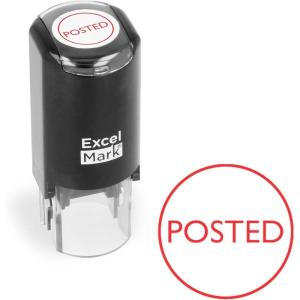 imagePosted Self Inking Rubber Stamp  Red Ink ExcelMark A17POSTED