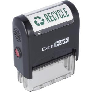 imageRecycle  ExcelMark Self Inking Rubber Stamp  A1539 Green Ink