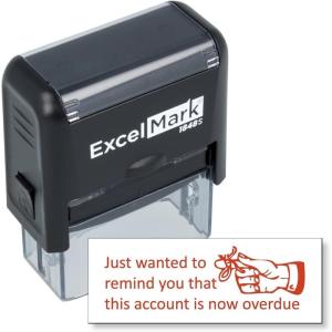 imageRemind You OVERDUE  Self Inking Bill Collection Stamp in Red Ink