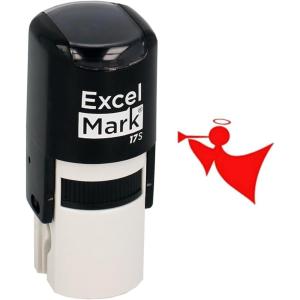 imageSelfInking Christmas Rubber Stamp  Angel  Red Ink