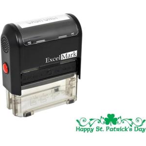imageSt Patricks Day Rubber Stamp  Happy St Patricks Day Stamp  Green Ink