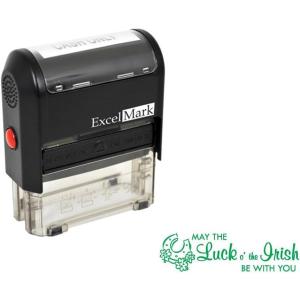 imageSt Patricks Day Rubber Stamp  Luck of The Irish Stamp  Green Ink