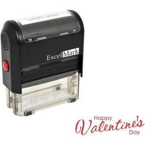 imageValentines Day Rubber Stamp  Happy Valentines Day Stamp  Red Ink
