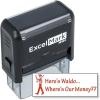 imageExcelMark Heres Waldo  Self Inking Bill Collection Stamp in Red Ink