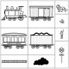 imageExcelMark Trains  Engraved Wood Rubber Stamp Set  10 Pieces