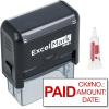 imageExcelMark Paid Self Inking Rubber Stamp  Red Ink with 5cc Refill Ink A1848