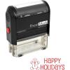 imageExcelMark SelfInking Christmas Rubber Stamp  Happy Holidays  Red Ink