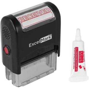 imageExcelMark Received Self Inking Rubber Stamp Stamp Plus 5cc Refill Ink